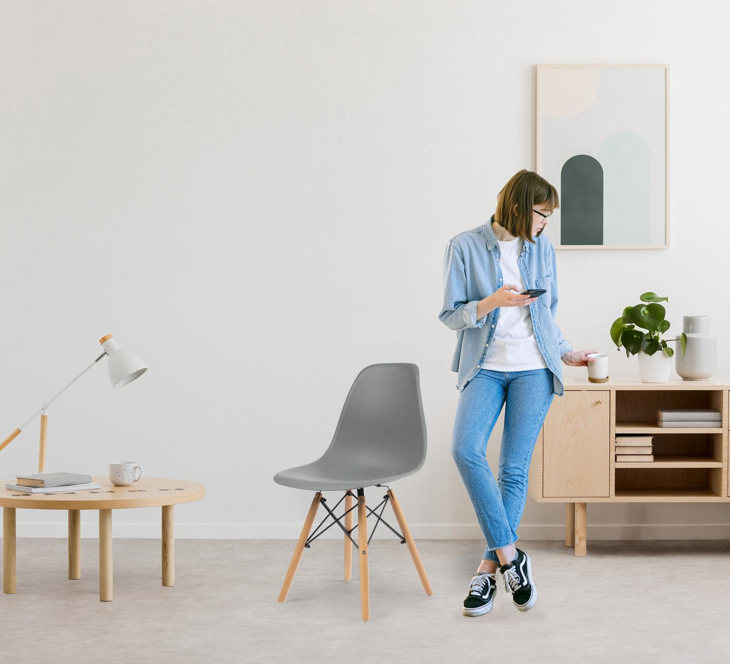 Sillas Eames Minimalista y Moderna x4🪑