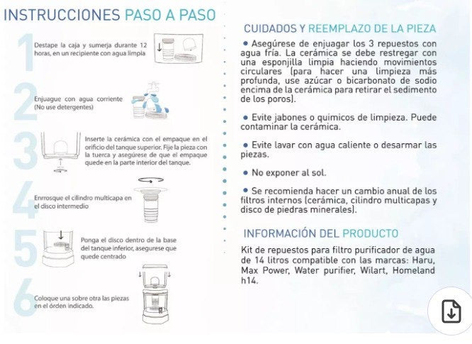 Filtro Purificador de Agua 14 Litros💦