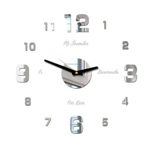 Reloj De Pared 3d Decorativo Hogar Adhesivo Moderno🕣