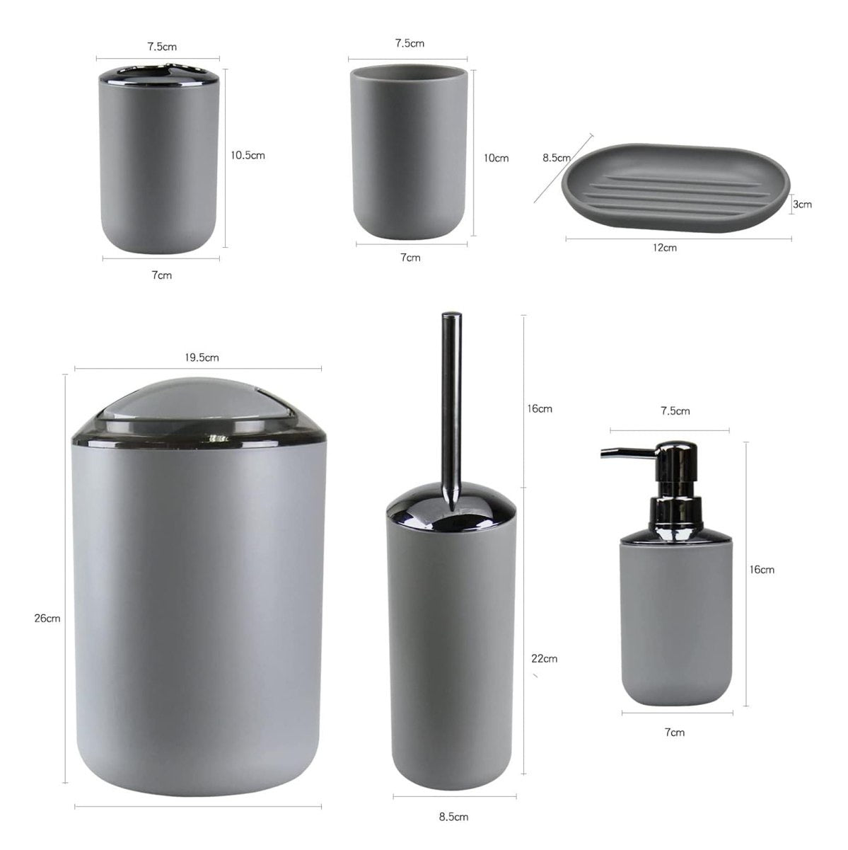 Juego de Accesorios para el Baño 6 piezas🗑️🛁