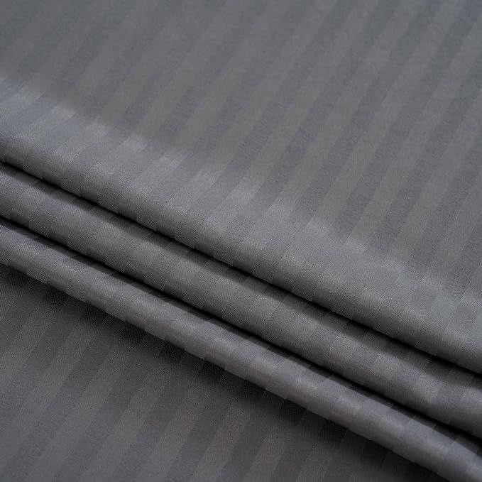 Juego de Sábanas Líneas Gris Microfibra Cama Doble🛏️