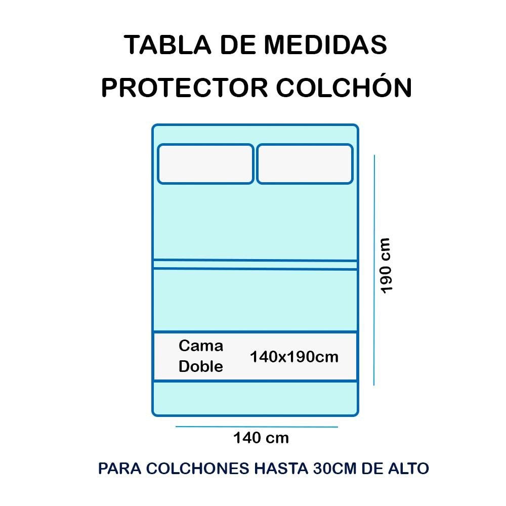 Protector Colchón Cama Doble 140X190cm🛏️