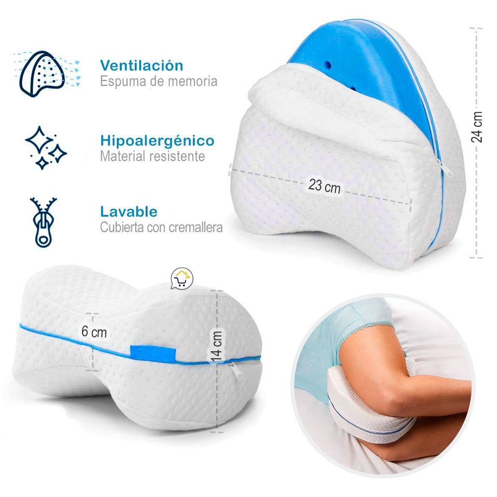 Almohada Ortopédica Piernas Espuma Viscoelástica Cojín Terápia🛏️