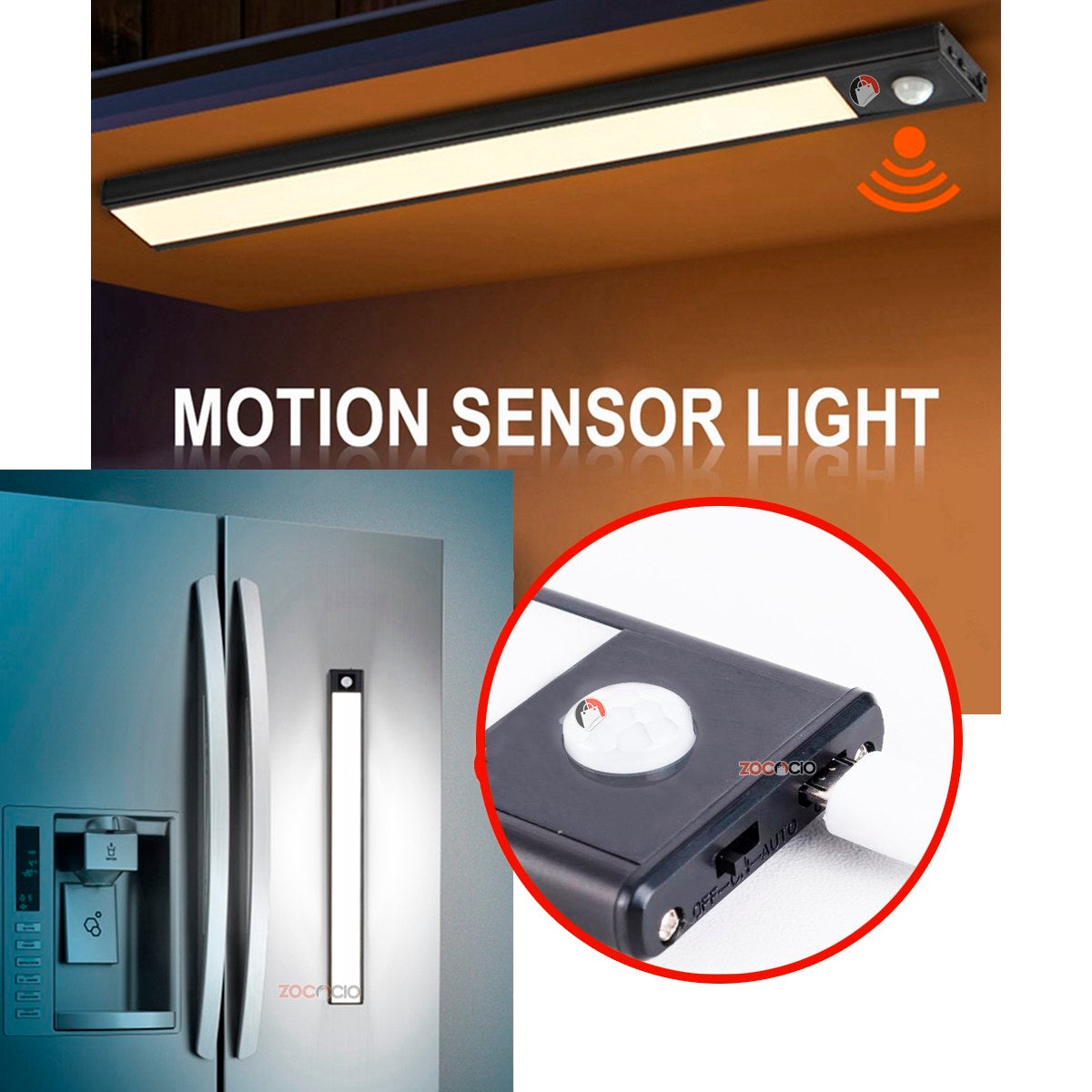 Lampara De Noche Ultrafina Led Recargable Usb Con Sensor🔦