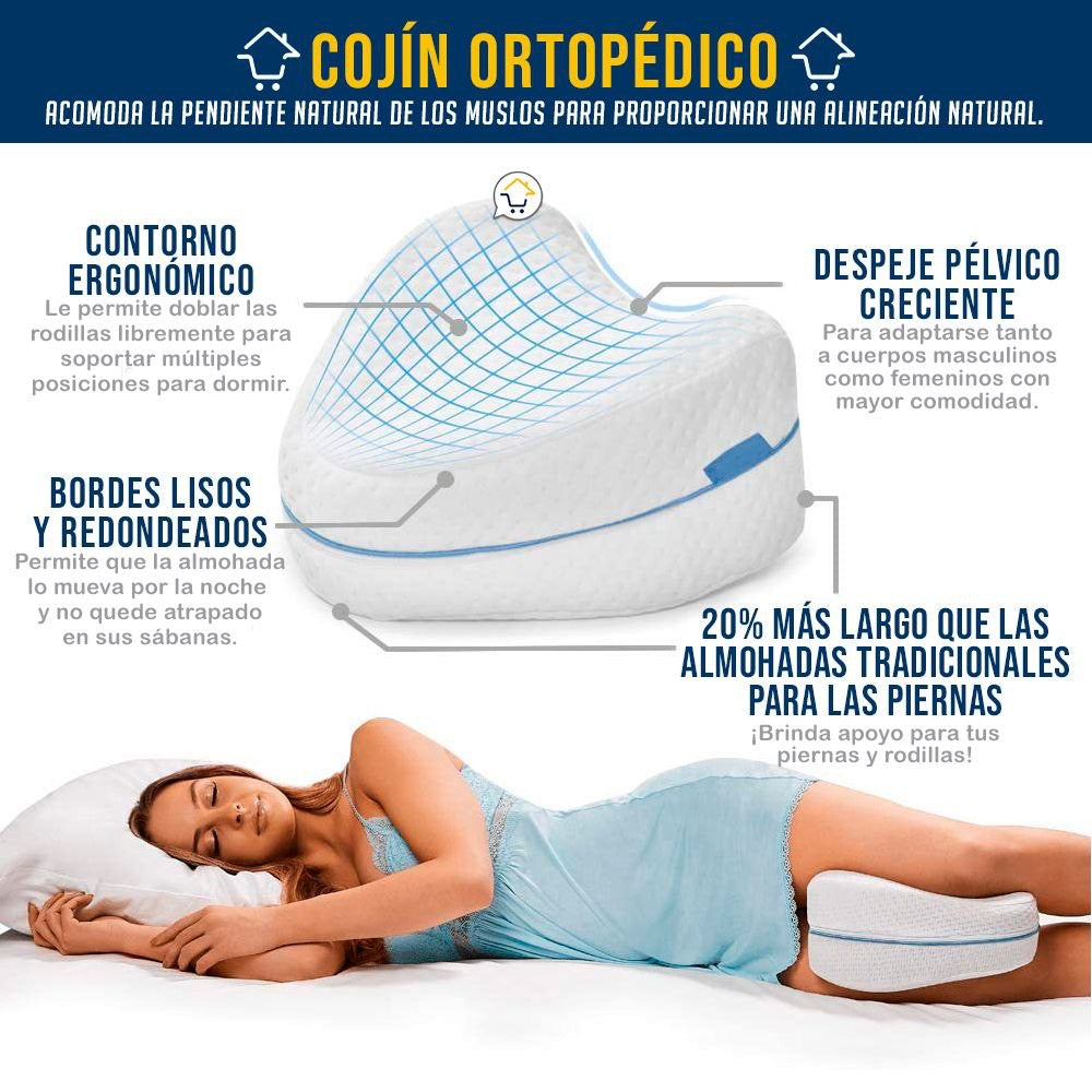 Almohada Ortopédica Piernas Espuma Viscoelástica Cojín Terápia🛏️