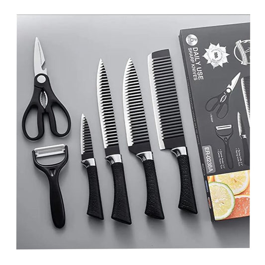 Set Cuchillos Profesional 6Pzs y Pela Papa🔪🥒