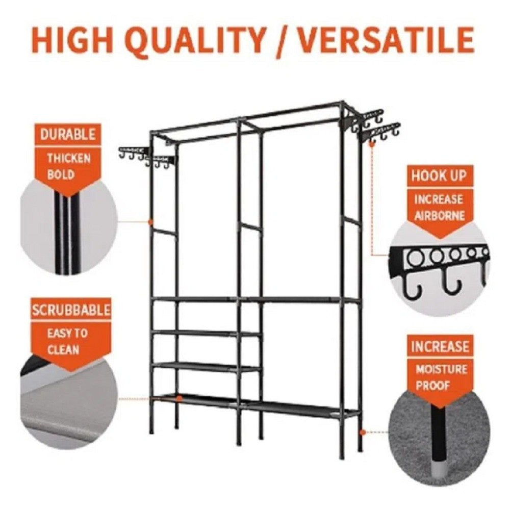 Estante De Ropa Armario De Almacenaje y Zapatero🧥