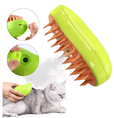 PetFresh Steam™ – Cepillo 3 en 1 de Vapor Portátil para Mascotas 🐾