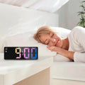 Reloj Espejo Digital Luz Led De Colores Con Despertador⏰
