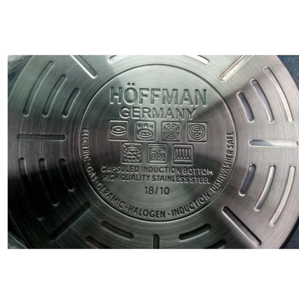 Batería de Ollas de Acero 18/10 - 12 Piezas Hoffman Original🍳
