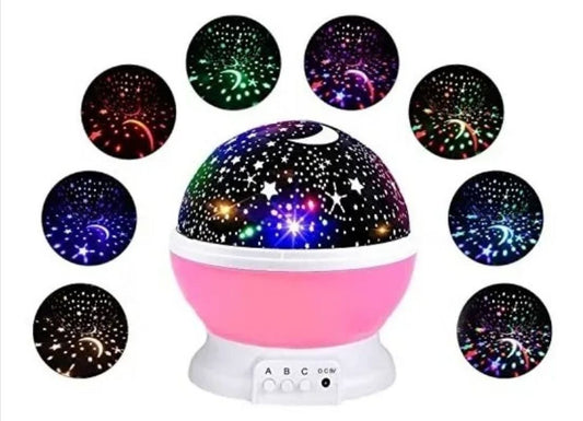 Lámpara Rotatoria Galaxia Color Rosado🌙