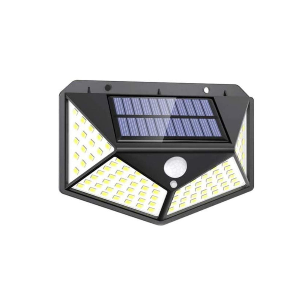 Lámpara Solar Impermeable con Panel de 100 LEDs Sensor de Movimiento☀️