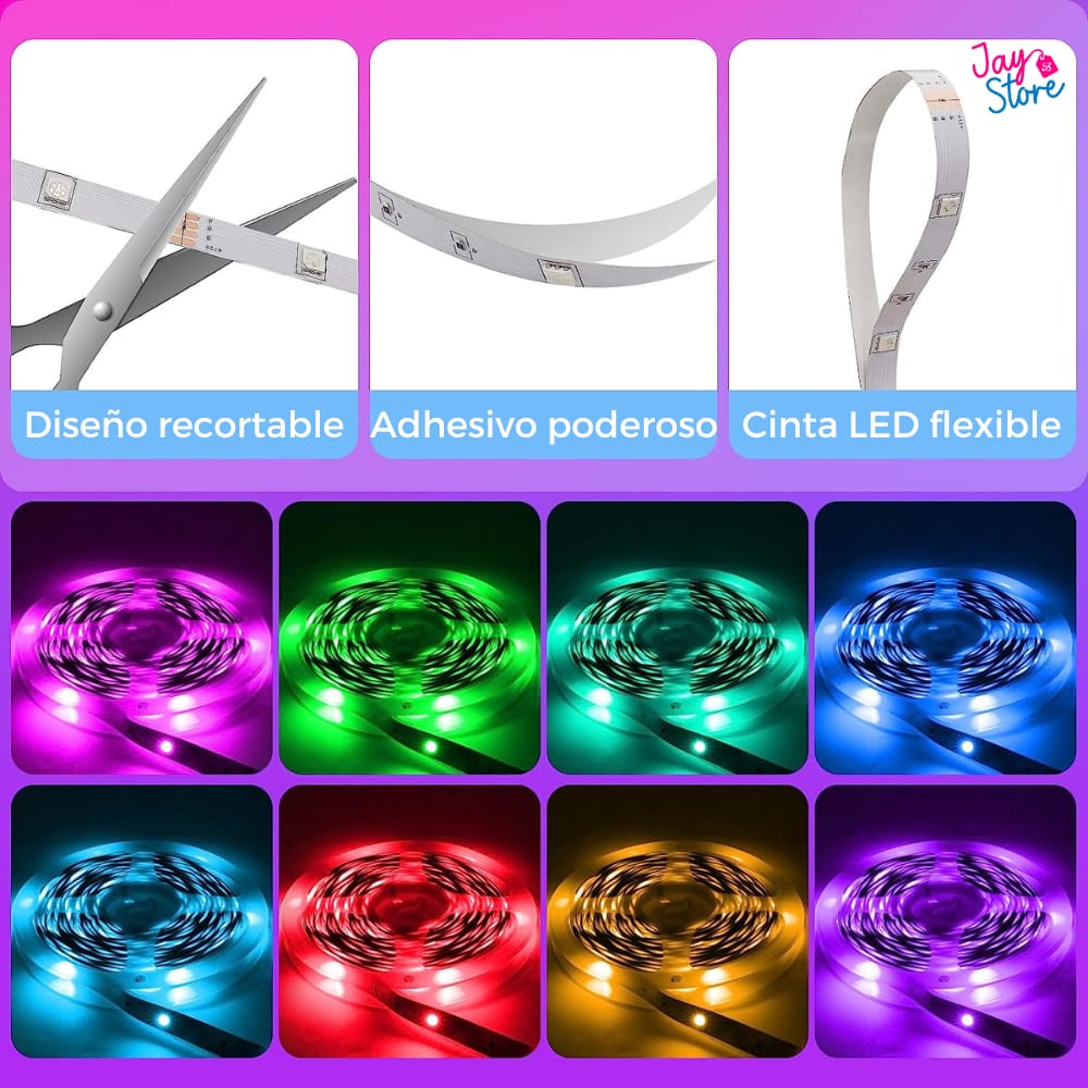 Cinta de Luz Led 20m Rgb 5050 Bluetooth+Control Música🌈