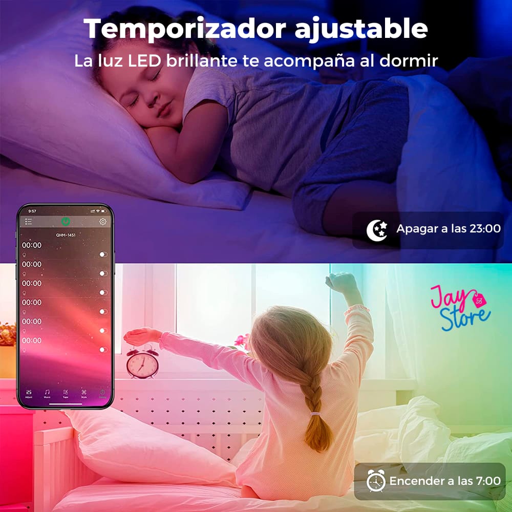 Cinta de Luz Led 20m Rgb 5050 Bluetooth+Control Música🌈