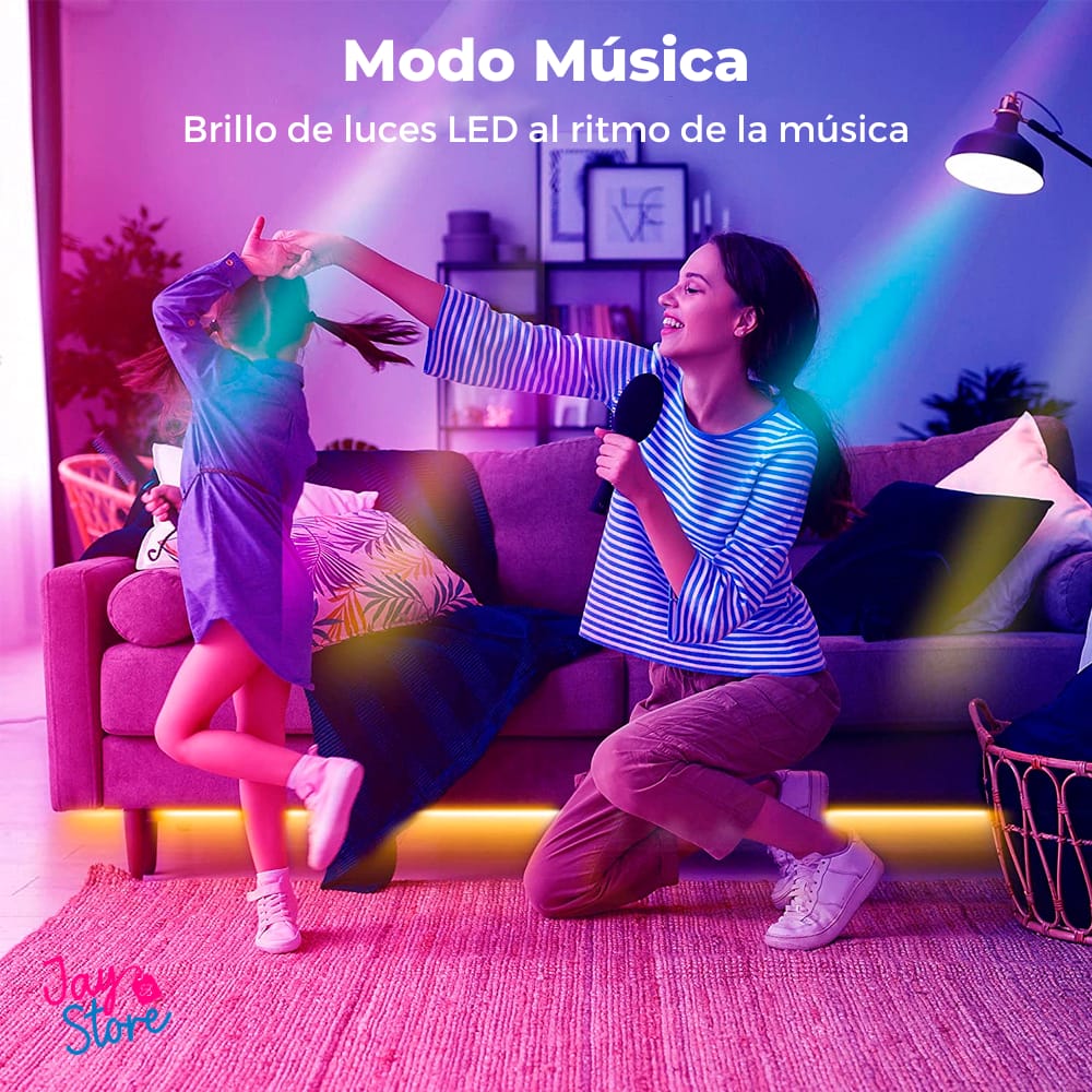 Cinta de Luz Led 20m Rgb 5050 Bluetooth+Control Música🌈